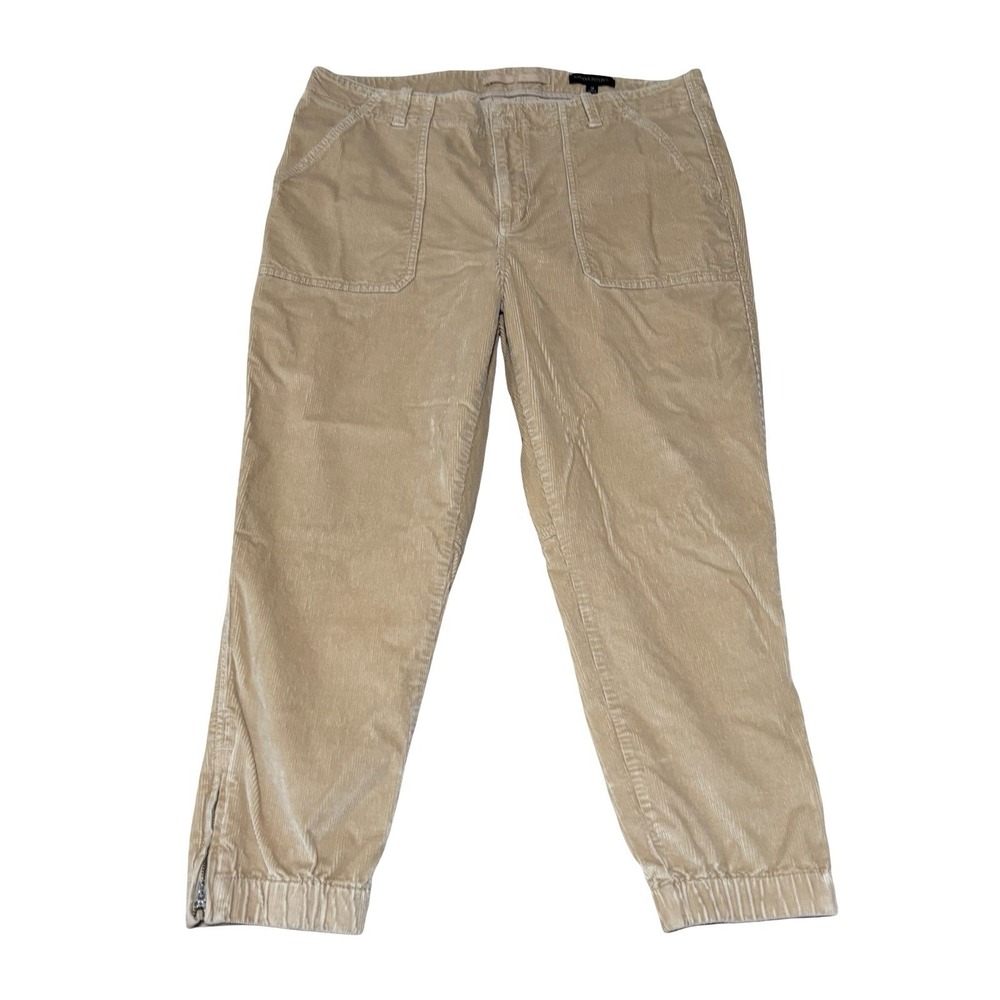 Banana Republic Corduroy Jogger Pants Women's 18 ( 36 x 25 ) Beige High Rise